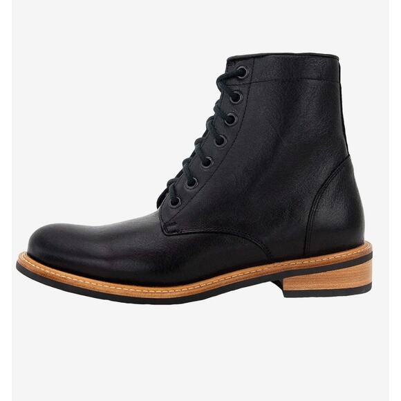 NISOLO Black Leather All-Weather Amalia Boots Size 10 - Picture 4 of 16